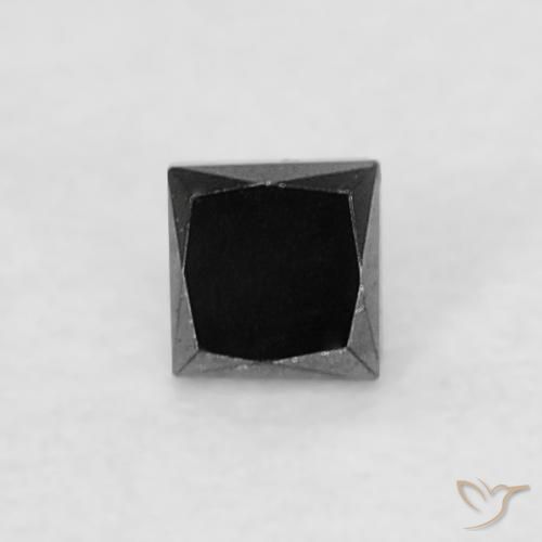 0.06ct Naturel Noire Diamant, Carré, Opaque