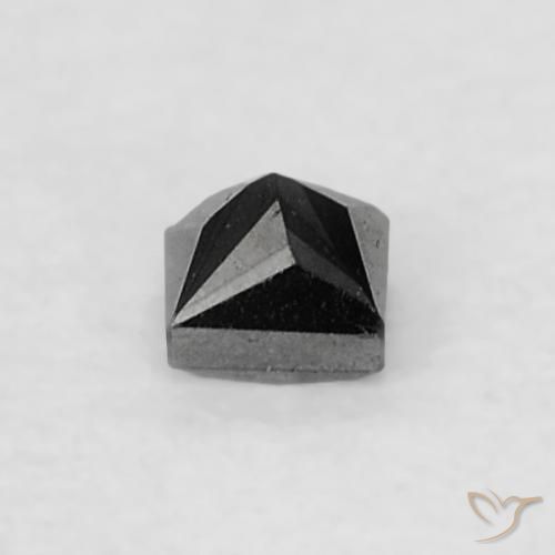 Diamant Noire naturelle Carré, 0.06 ct, Opaque