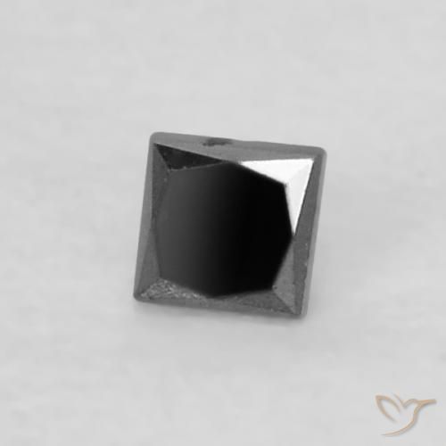 0.06ct Naturel Noire Diamant, Carré, Opaque