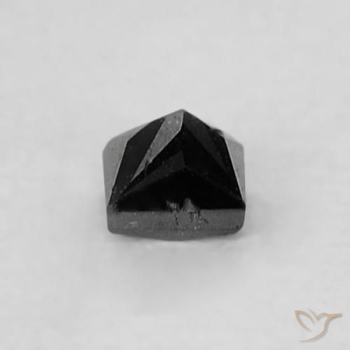 Diamant Noire naturelle Carré, 0.06 ct, Opaque