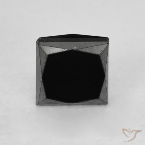 0.42ct Naturel Noire Diamant, Carré, Opaque