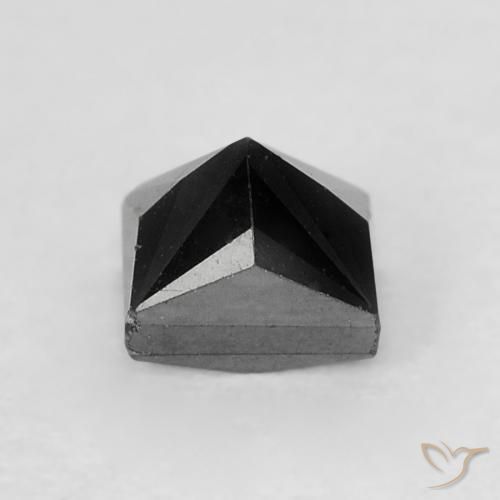 Diamant Noire naturelle Carré, 0.42 ct, Opaque