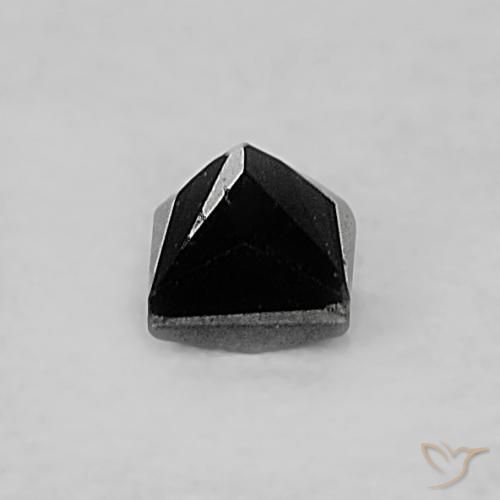 Diamant Noire naturelle Carré, 0.07 ct, Opaque
