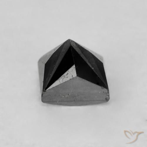 Diamant Noire naturelle Carré, 0.32 ct, Opaque