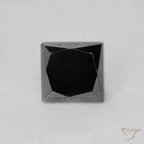 0.16ct Naturel Noire Diamant, Carré, Opaque