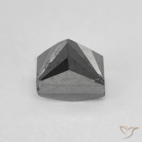 Diamant Noire naturelle Carré, 0.40 ct, Opaque