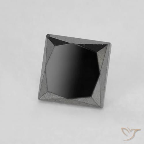Diamant Noire naturelle Carré, 0.21 ct, Opaque