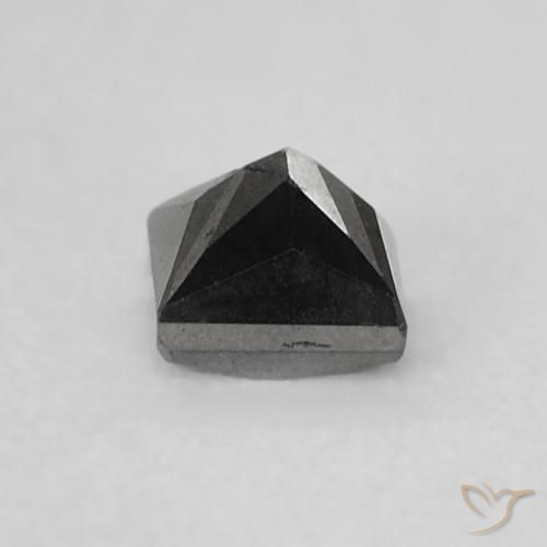 Diamant Noire naturelle Carré, 0.21 ct, Opaque