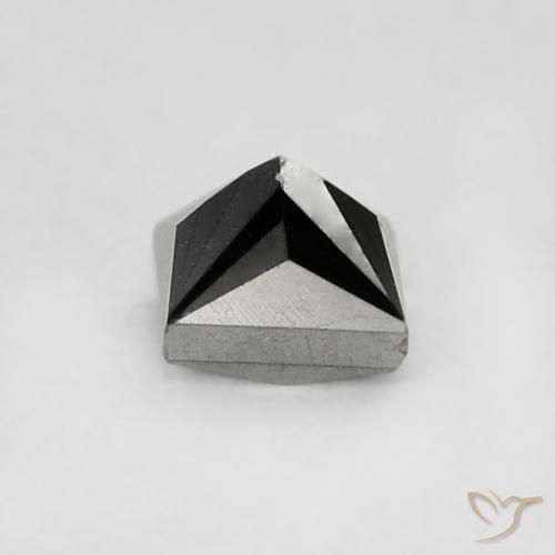 Diamant Noire naturelle Carré, 0.22 ct, Opaque