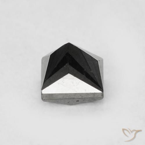 Diamant Noire naturelle Carré, 0.20 ct, Opaque
