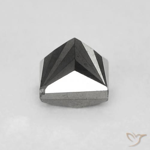 Diamant Noire naturelle Carré, 0.34 ct, Opaque