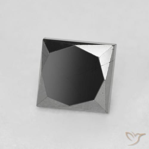 0.68ct Naturel Noire Diamant, Carré, Opaque