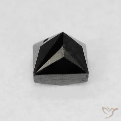 Diamant Noire naturelle Carré, 0.15 ct, Opaque