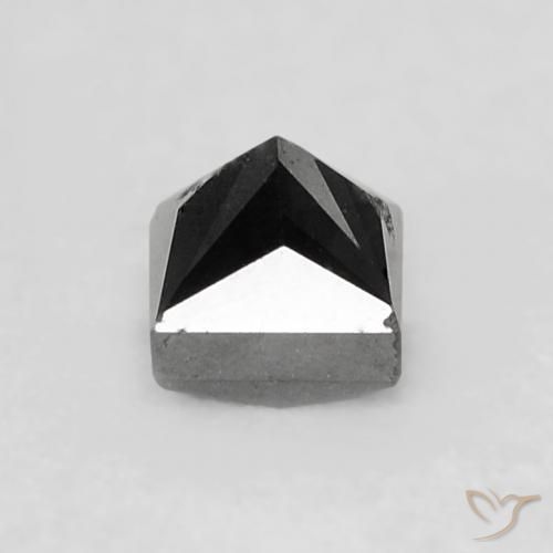 Diamant Noire naturelle Carré, 0.24 ct, Opaque