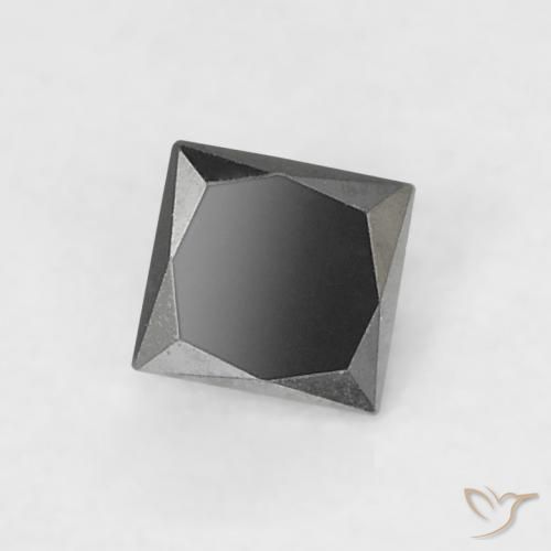 0.12ct Naturel Noire Diamant, Carré, Opaque