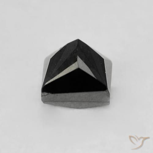 Diamant Noire naturelle Carré, 0.28 ct, Opaque