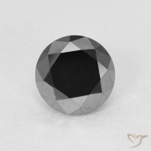 0.22ct Naturel Noire Diamant, Tour, Opaque