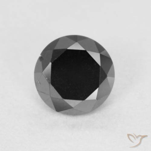 0.22ct Naturel Noire Diamant, Tour, Opaque