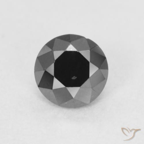 0.21ct Naturel Noire Diamant, Tour, Opaque