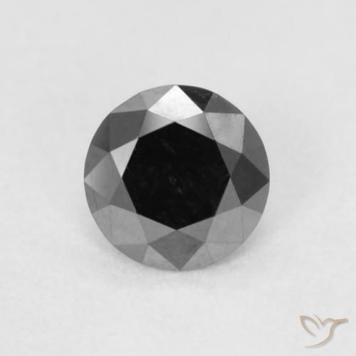 0.17ct Naturel Noire Diamant, Tour, Opaque