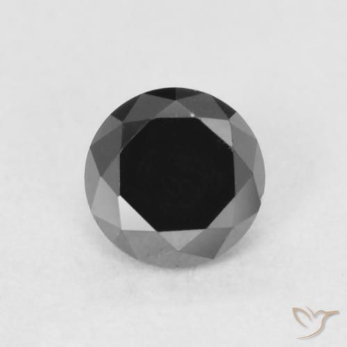 0.22ct Naturel Noire Diamant, Tour, Opaque