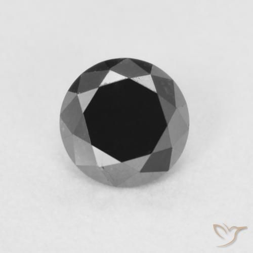 0.21ct Naturel Noire Diamant, Tour, Opaque