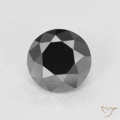 0.23ct Naturel Noire Diamant, Tour, Opaque