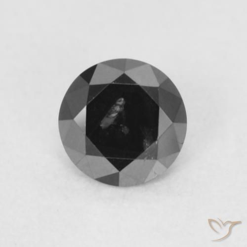 0.18ct Naturel Noire Diamant, Tour, Opaque