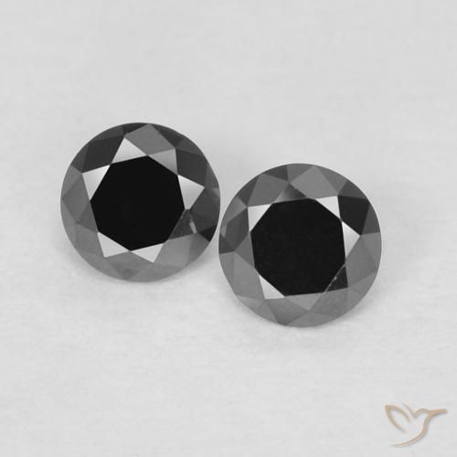 0.24ctw Naturel Noire Diamant, Tour, Opaque