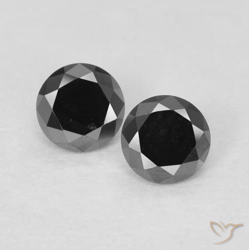 0.25ctw Naturel Noire Diamant, Tour, Opaque