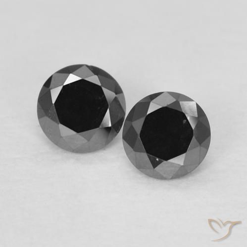 0.23ctw Naturel Noire Diamant, Tour, Opaque
