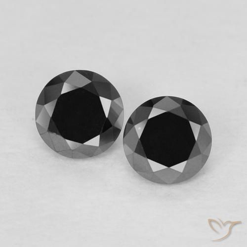 0.27ctw Naturel Noire Diamant, Tour, Opaque