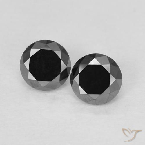 0.27ctw Naturel Noire Diamant, Tour, Opaque