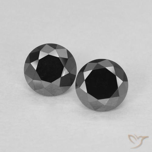 0.27ctw Naturel Noire Diamant, Tour, Opaque