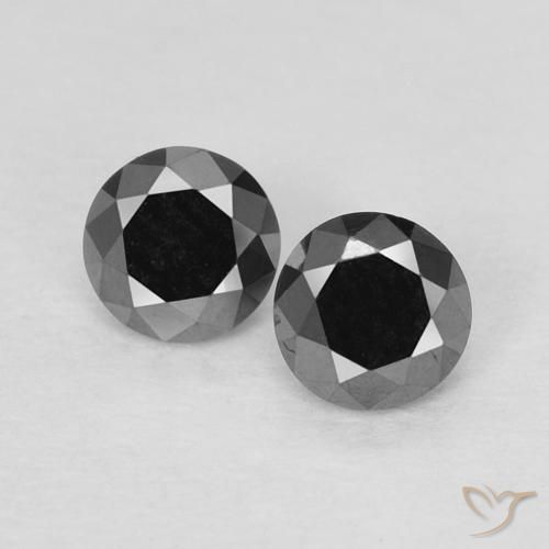 0.29ctw Naturel Noire Diamant, Tour, Opaque