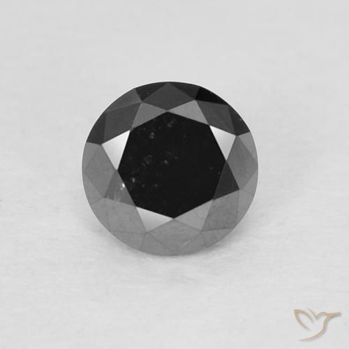 0.22ct Naturel Noire Diamant, Tour, Opaque