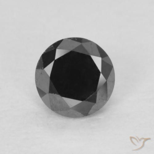 0.15ct Naturel Noire Diamant, Tour, Opaque