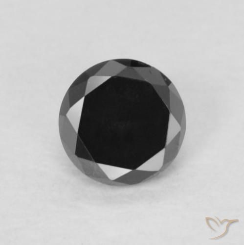 0.15ct Naturel Noire Diamant, Tour, Opaque