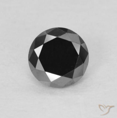 0.14ct Naturel Noire Diamant, Tour, Opaque