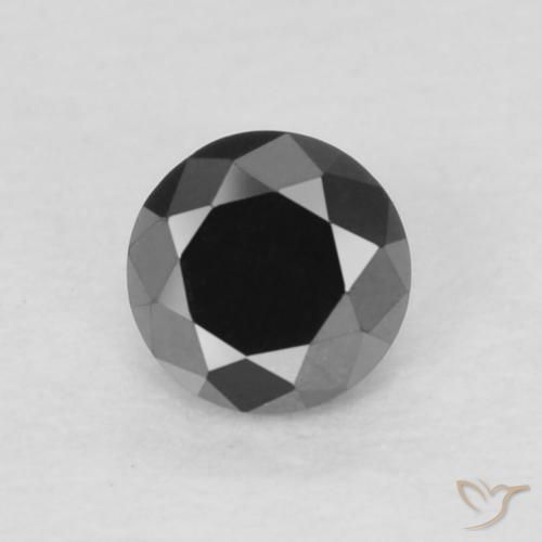 0.17ct Naturel Noire Diamant, Tour, Opaque