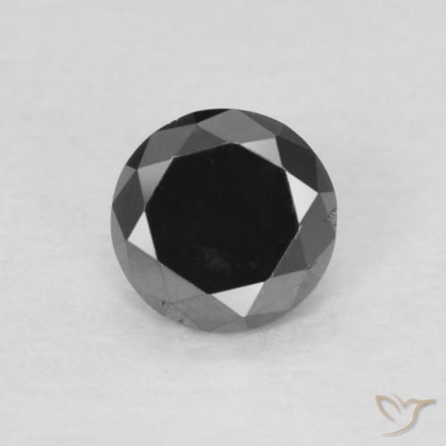 0.13ct Naturel Noire Diamant, Tour, Opaque