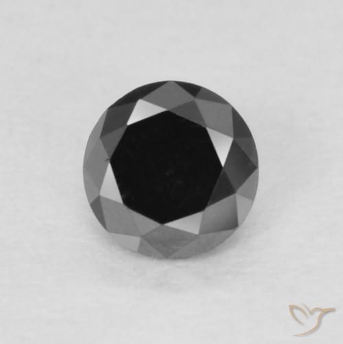 0.14ct Naturel Noire Diamant, Tour, Opaque