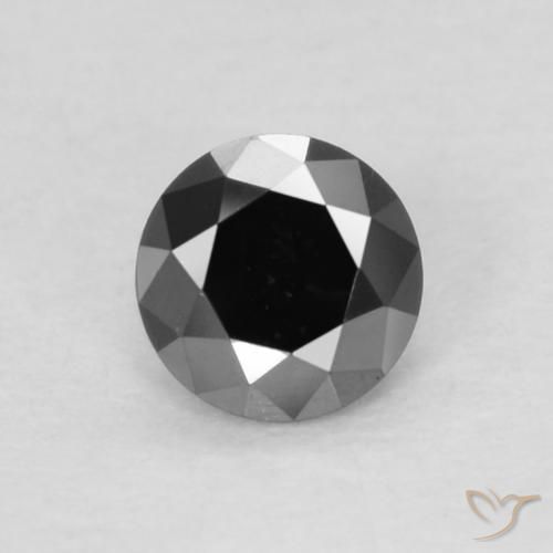 0.12ct Naturel Noire Diamant, Tour, Opaque