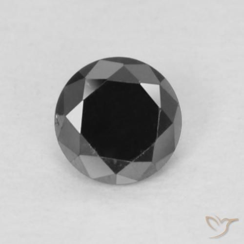 0.13ct Naturel Noire Diamant, Tour, Opaque