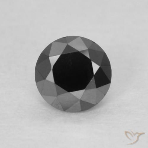 0.14ct Naturel Noire Diamant, Tour, Opaque