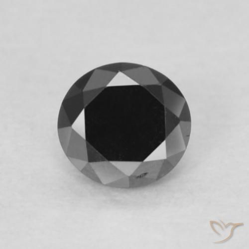 0.15ct Naturel Noire Diamant, Tour, Opaque