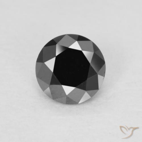 0.19ct Naturel Noire Diamant, Tour, Opaque
