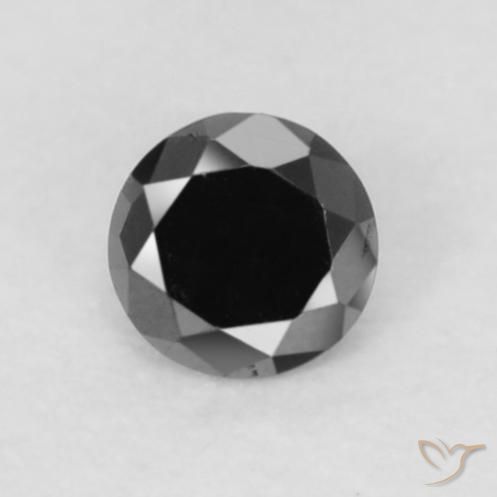 0.05ct Naturel Noire Diamant, Tour, Opaque