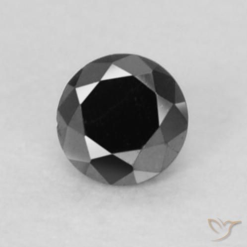 0.05ct Naturel Noire Diamant, Tour, Opaque