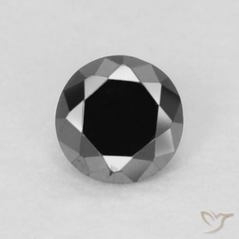 0.05ct Naturel Noire Diamant, Tour, Opaque